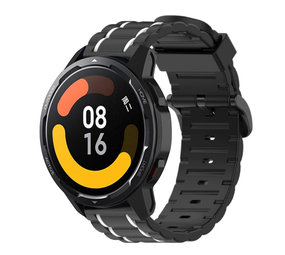 Strap-it Bracelet sport à boucle Xiaomi Watch S1 (noir/blanc) Strap-it Bracelet sport à boucle Xiaomi Watch S1 (noir/blanc)