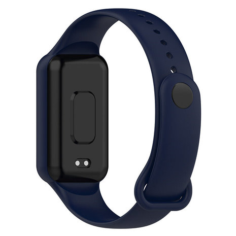 Strap-it Strap-it Bracelet silicone Amazfit Band 7 (bleu foncé)