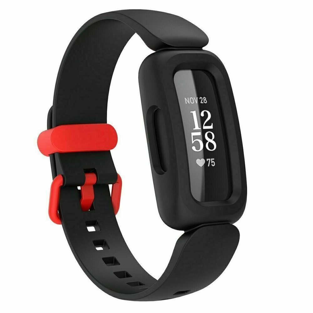 Strap-it Strap-it Bracelet silicone Fitbit Ace 3 (noir/rouge)