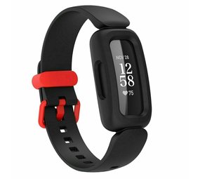Strap-it Bracelet silicone Fitbit Ace 3 (noir/rouge)