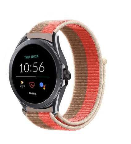 Strap-it Strap-it Bracelet nylon Fossil Gen 5e 44mm (pomelo rose)