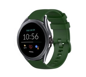 Strap-it Bracelet silicone de luxe Fossil Gen 5e 44mm (vert armée)