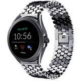 Strap-it Bracelet acier poisson Fossil Gen 5e 44mm (noir)