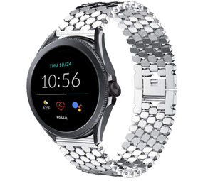 Strap-it Bracelet acier poisson Fossil Gen 5e 44mm (argent)