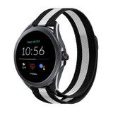 Strap-it Fossil Gen 5e Bracelet Milanais 44mm (noir/blanc)