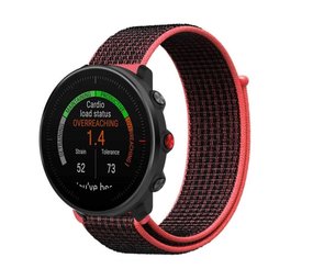 Strap-it Bracelet nylon Polar Vantage M (noir/rouge)
