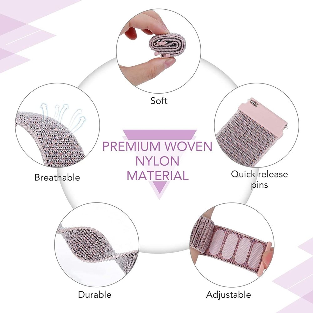 Strap-it Strap-it Bracelet nylon Polar Grit X (sable rose)