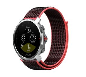 Strap-it Bracelet nylon Polar Grit X (noir/rouge)