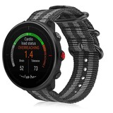 Strap-it Bracelet nylon à boucle Polar Vantage M (noir/gris)