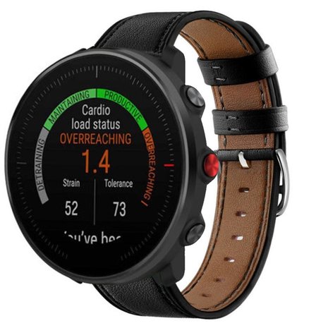 Strap-it Strap-it Bracelet cuir Polar Vantage M (noir élégant)