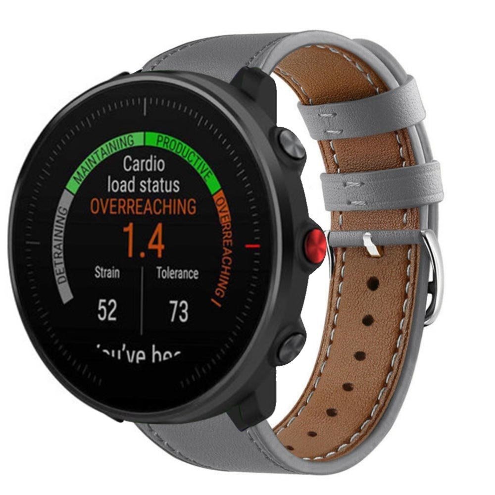 Strap-it Strap-it Bracelet cuir Polar Vantage M (gris)