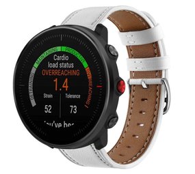 Strap-it Bracelet cuir Polar Vantage M (blanc)