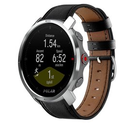 Strap-it Bracelet cuir Polar Grit X (noir élégant)