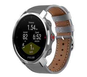 Strap-it Bracelet cuir Polar Grit X (gris)