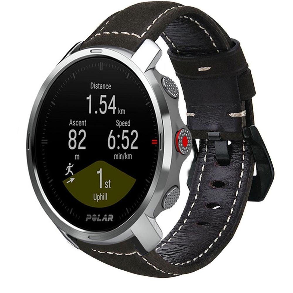 Bracelet cuir Polar Grit X (noir) Braceletsmartwatch.fr