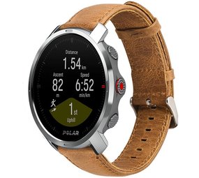 Strap-it Bracelet cuir Polar Grit X (marron)