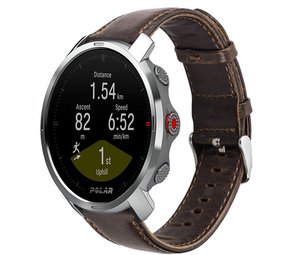 Strap-it Bracelet cuir Polar Grit X (marron foncé)