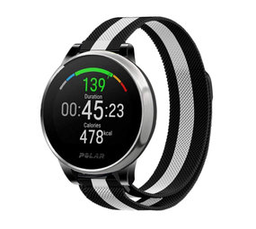 Strap-it Bracelet Milanais Polar Grit X (noir/blanc)