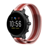 Strap-it Bracelet Milanais Fossil Gen 5 (rouge/rose)