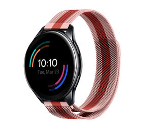 Strap-it Bracelet Milanais OnePlus Watch (rouge/rose)