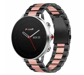 Strap-it Bracelet acier Polar Grit X (noir/rose)