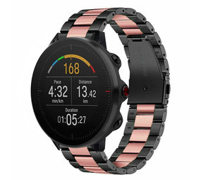 Strap-it Bracelet acier Polar Vantage M (noir/rose)