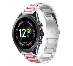 Strap-it Bracelet acier Fossil Gen 6 44mm (argenté/rose)
