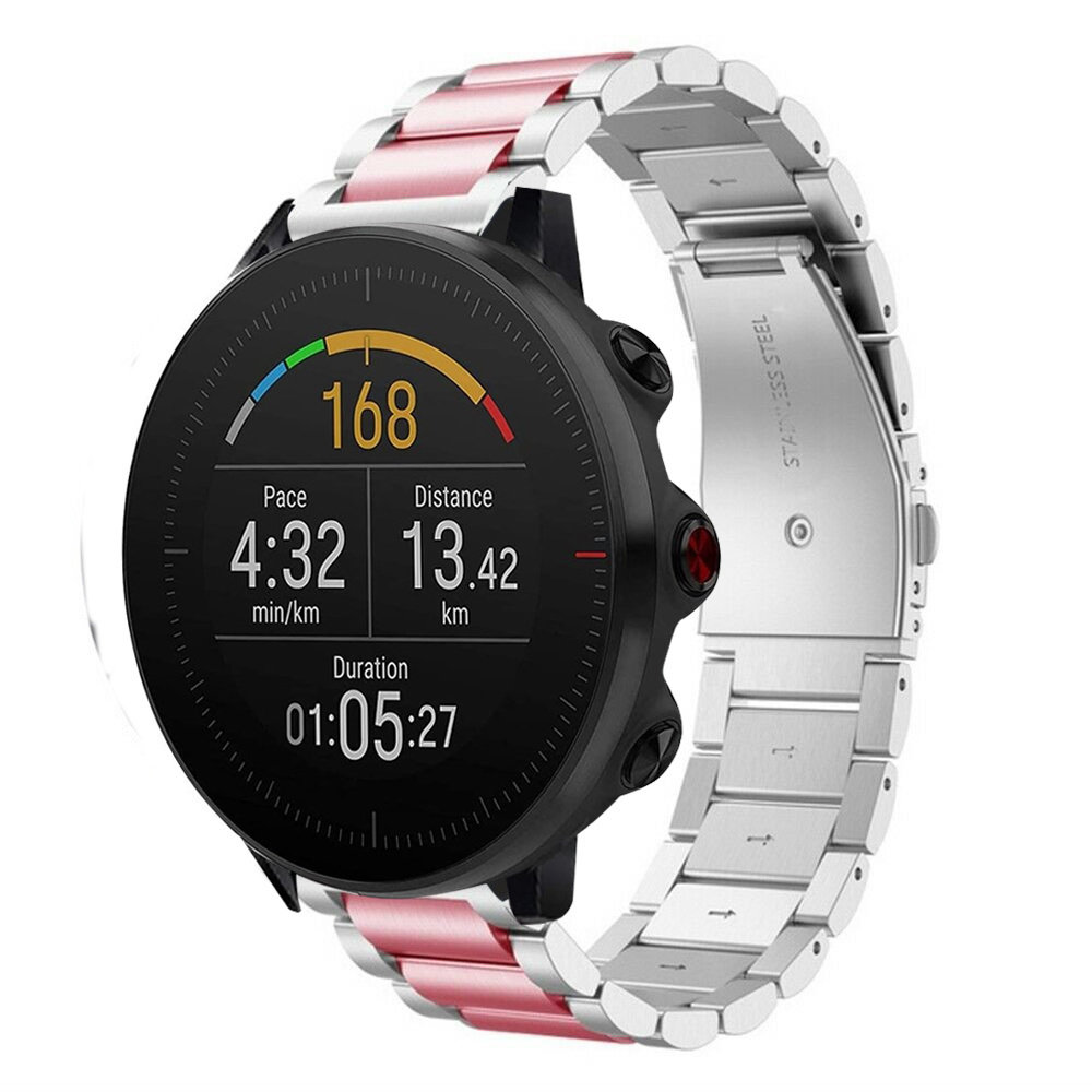 Strap-it Strap-it Bracelet acier Polar Vantage M (argent/rose) Strap-it Strap-it Bracelet acier Polar Vantage M (argent/rose)