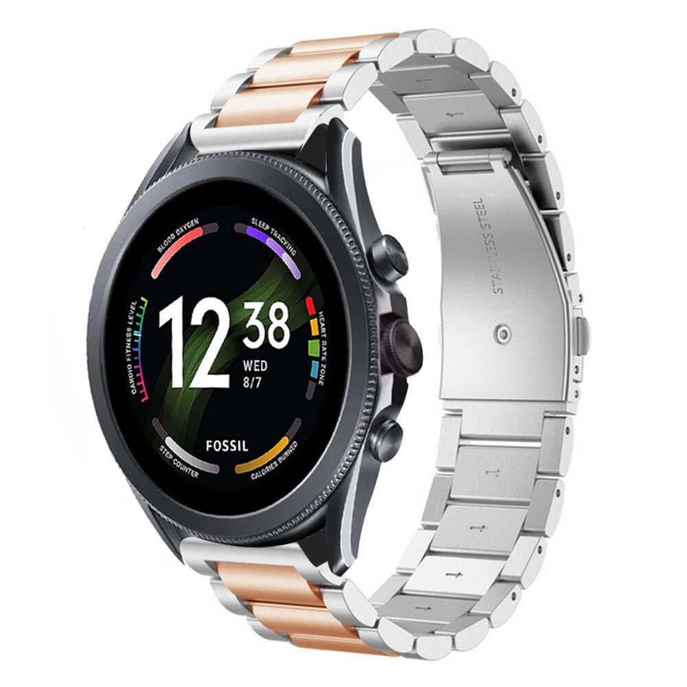 Strap-it Strap-it Bracelet acier Fossil Gen 6 44mm (argent/or rose)