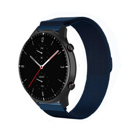 Strap-it Strap-it Bracelet Milanais Amazfit GTR 2 (bleu)