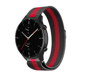 Strap-it Bracelet Milanais Amazfit GTR 2 (noir/rouge)