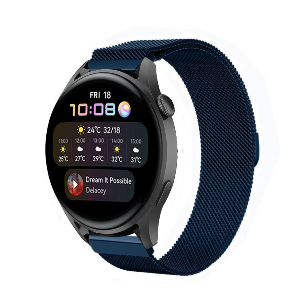 Strap-it Strap-it Bracelet Milanais Huawei Watch 3 (Pro) (bleu)