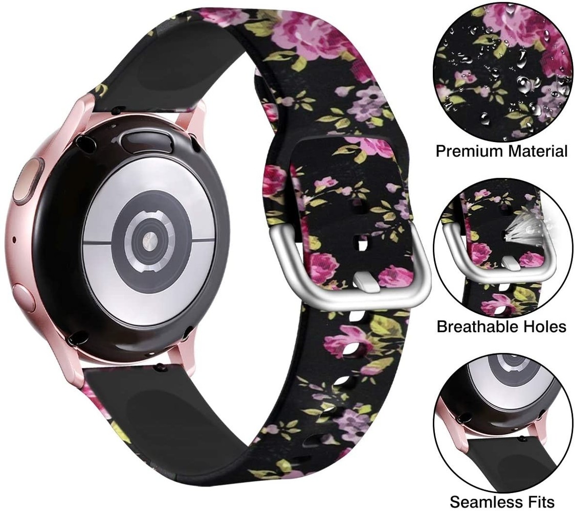 Strap-it Strap-it Bracelet fleur rose Xiaomi Amazfit GTR