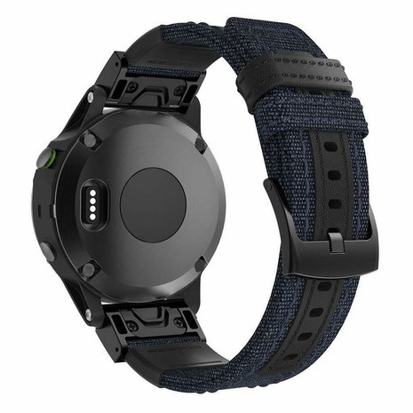 Strap-it Strap-it Bracelet hybride nylon Garmin Fenix 7 (bleu) Strap-it Strap-it Bracelet hybride nylon Garmin Fenix 7 (bleu)