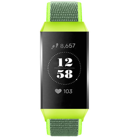 Strap-it Strap-it Bracelet nylon Fitbit Charge 3 (fluorescent)