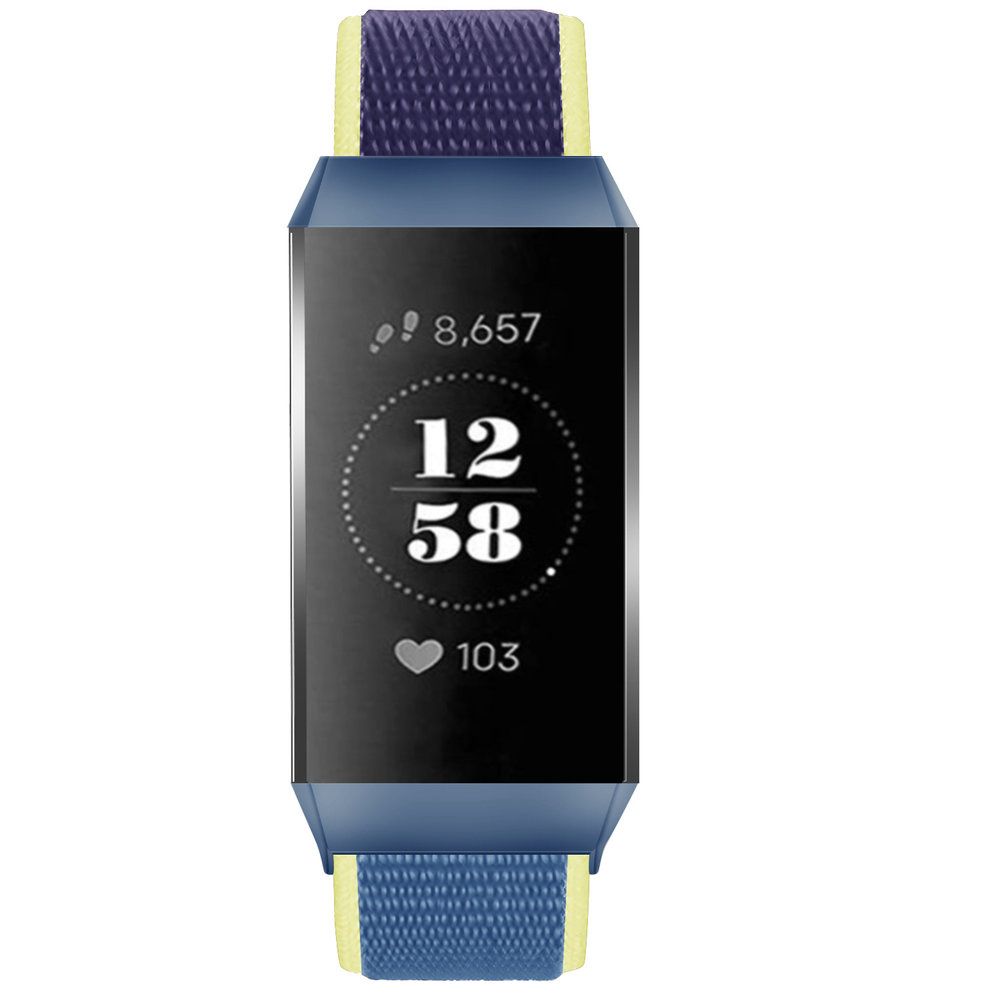 Strap-it Strap-it Bracelet nylon Fitbit Charge 4 (océan bleu)