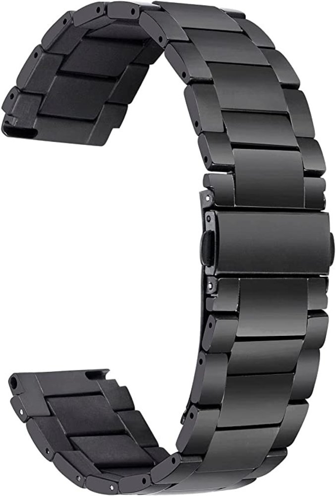 Strap-it Strap-it Bracelet titane Garmin Venu 2s - 40mm (noir) Strap-it Strap-it Bracelet titane Garmin Venu 2s - 40mm (noir)