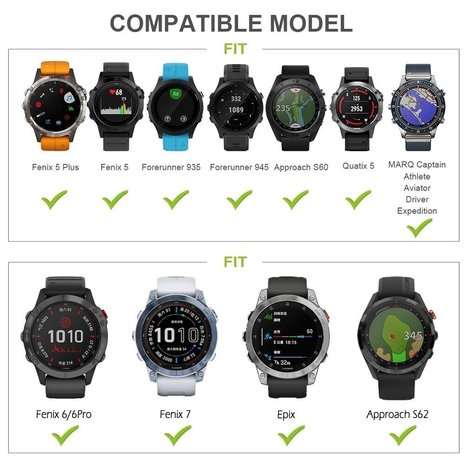 Bracelet acier Garmin Fenix 7 (or rose) 