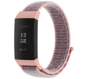 Strap-it Bracelet nylon Fitbit Charge 4 (rose)