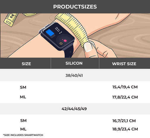 Strap-it Strap-it Bracelet silicone Apple Watch (rouge)