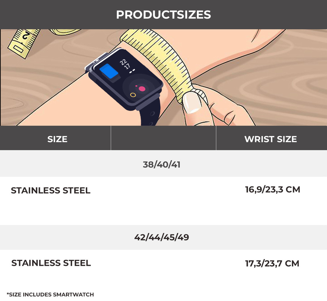 Strap-it Strap-it Bracelet acier Apple Watch Présidentiel (or rose)