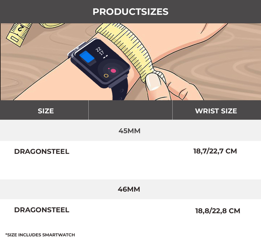 Strap-it Strap-it Bracelet acier dragon Samsung Galaxy Watch 46mm (or)