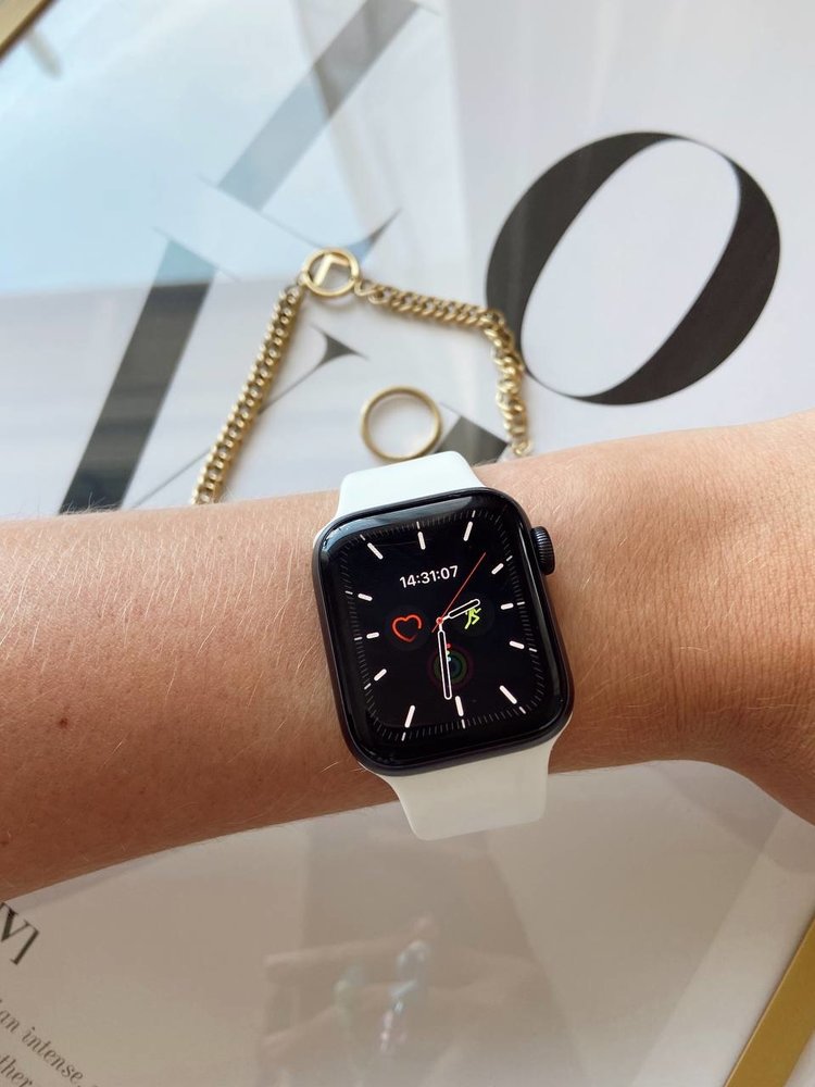 Strap-it Strap-it Bracelet silicone Apple Watch 8 (blanc)