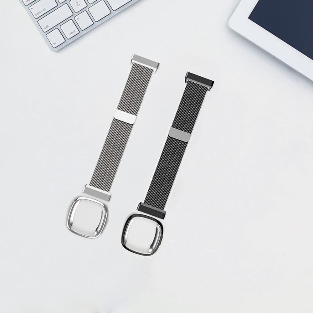 Strap-it Strap-it Bracelet Milanais Fitbit Versa 3 (argent)