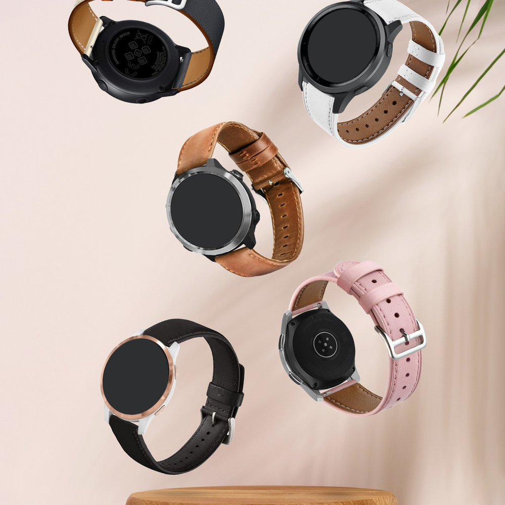 Strap-it Strap-it Bracelet cuir Polar Ignite (serre noir)