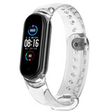 Strap-it Bracelet cristal décoloration du soleil Xiaomi Mi Band 5 (transparent)