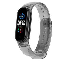 Strap-it Bracelet cristal décoloration du soleil Xiaomi Mi Band 5 (noir-transparent)