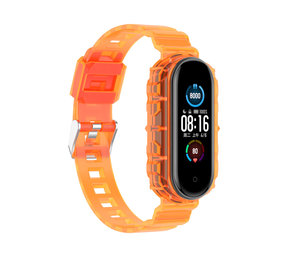 Strap-it Bracelet TPU transparent Xiaomi Mi Band 5 (orange transparent)