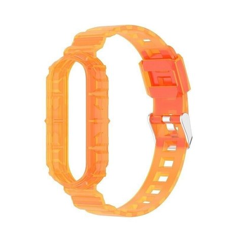 Strap-it Strap-it Bracelet TPU transparent Xiaomi Mi Band 5 (orange transparent) Strap-it Strap-it Bracelet TPU transparent Xiaomi Mi Band 5 (orange transparent)