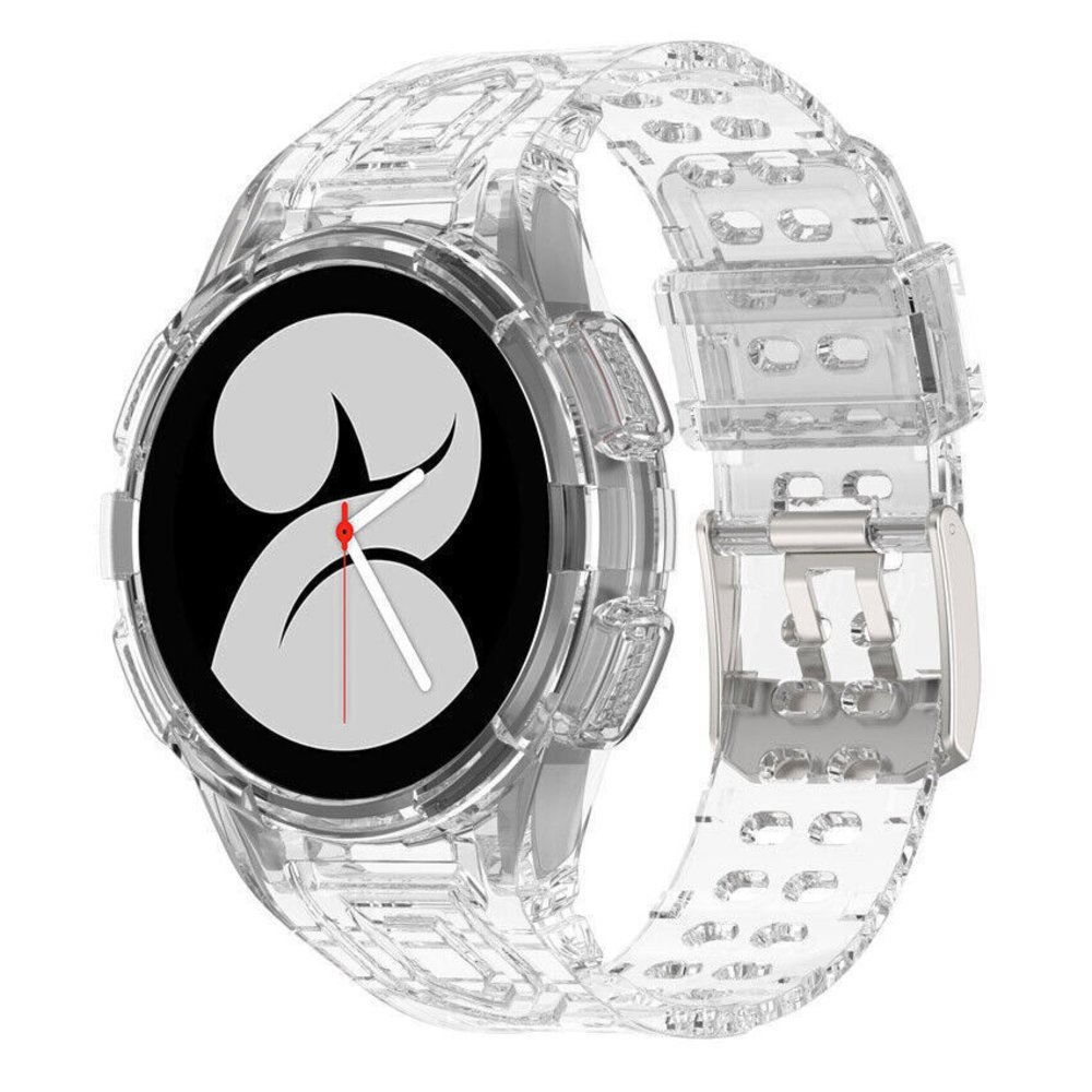 Strap-it Strap-it Bracelet silicone intégral Samsung Galaxy Watch 4 40mm (transparent)